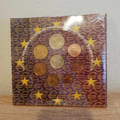 Γαλλια, επισημο euro coin set BU 2001, σφραγισμένο